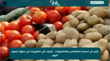 تزايد في أسعار البطاطس والخضروات.. تعرف على التغييرات في سوق العبور اليوم